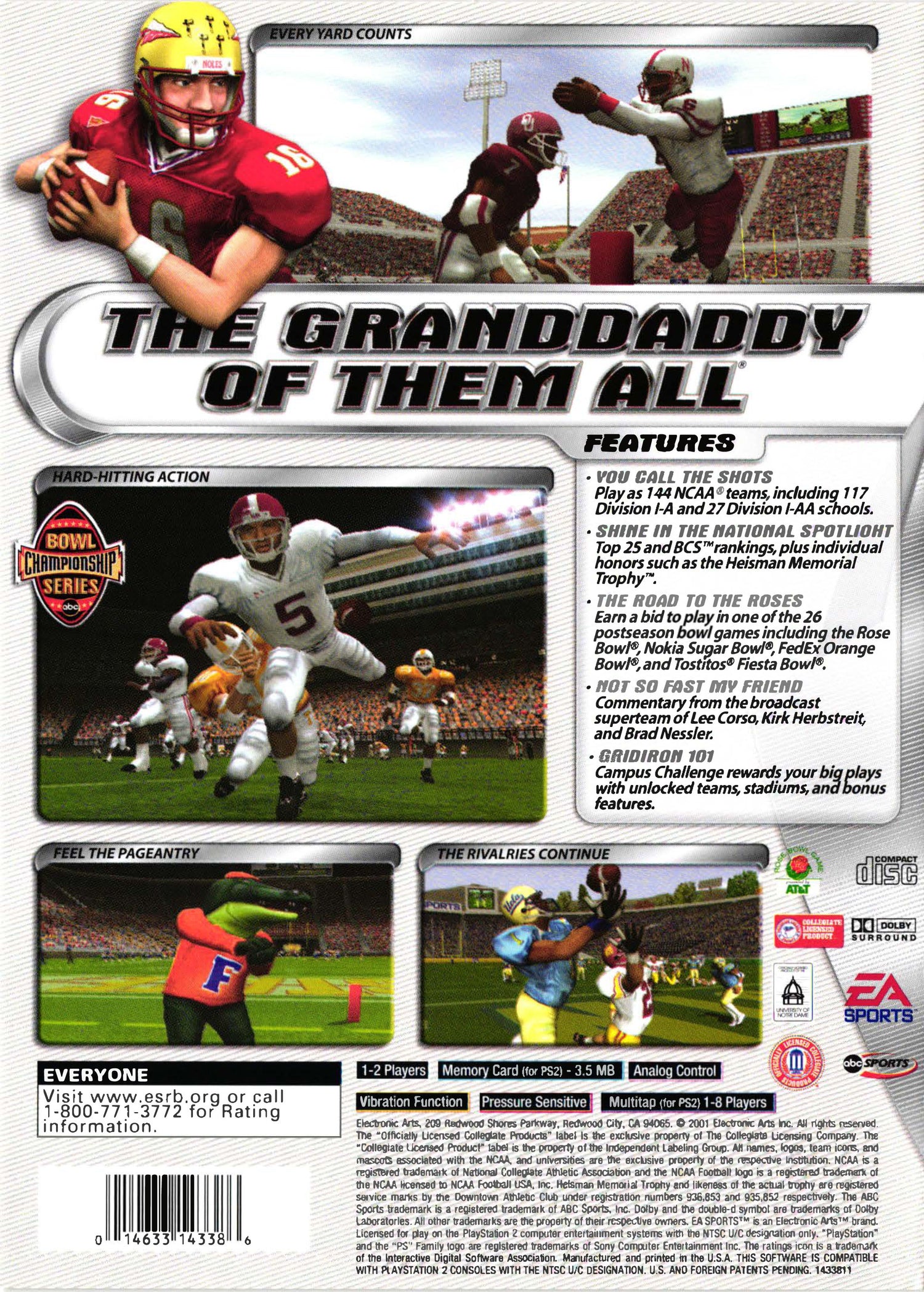 NCAA Football 2002 - Playstation 2