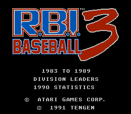 RBI Baseball 3 - NES