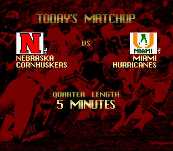 NCAA Football - Super Nintendo