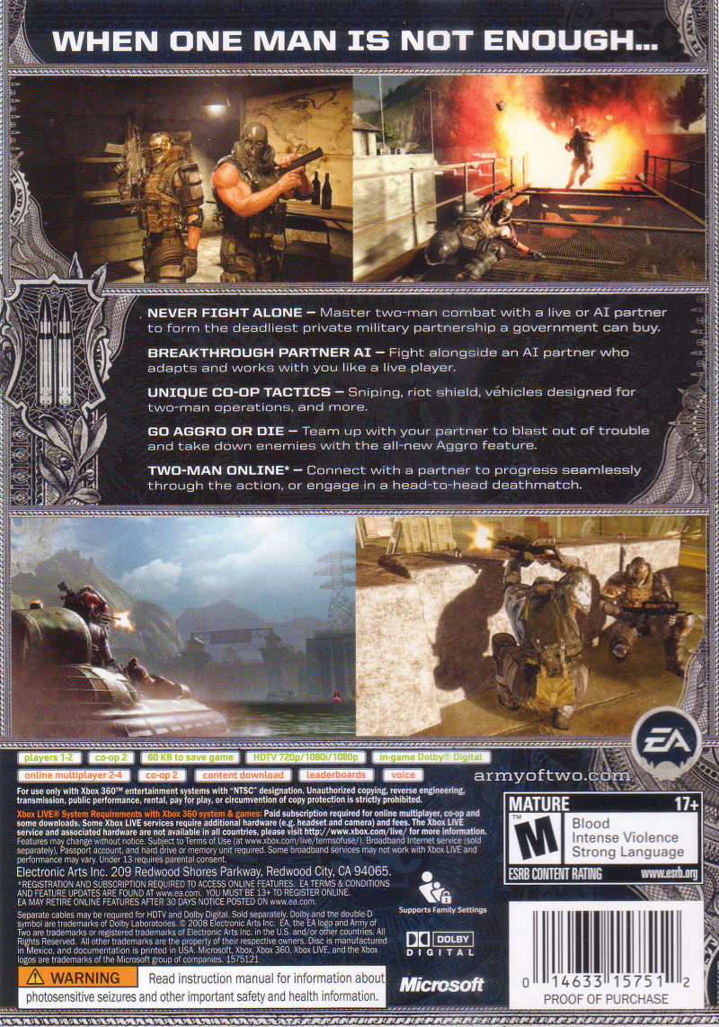 Army of Two - Xbox 360 - Retro Island Gaming