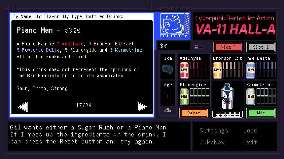 Va-11 Hall-A - Playstation 4