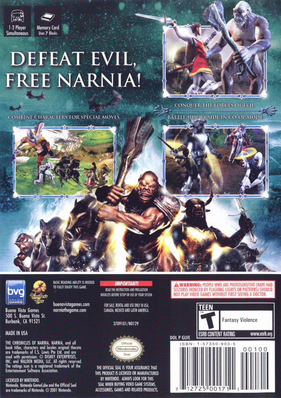 Chronicles of Narnia Lion Witch and the Wardrobe - Gamecube - Retro Island Gaming