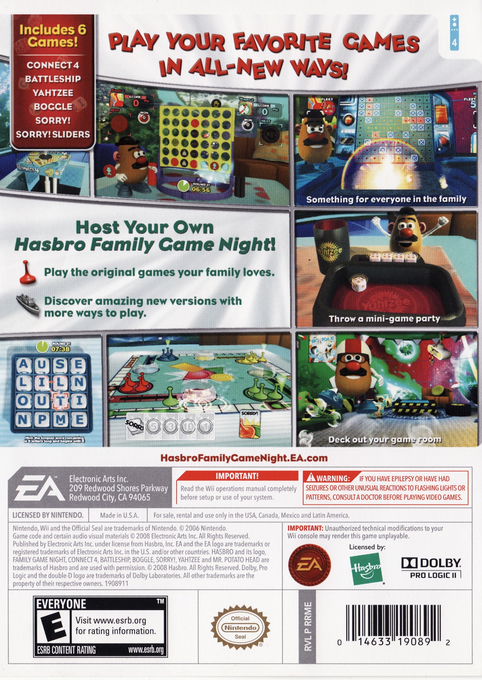 Hasbro Family Game Night - Wii