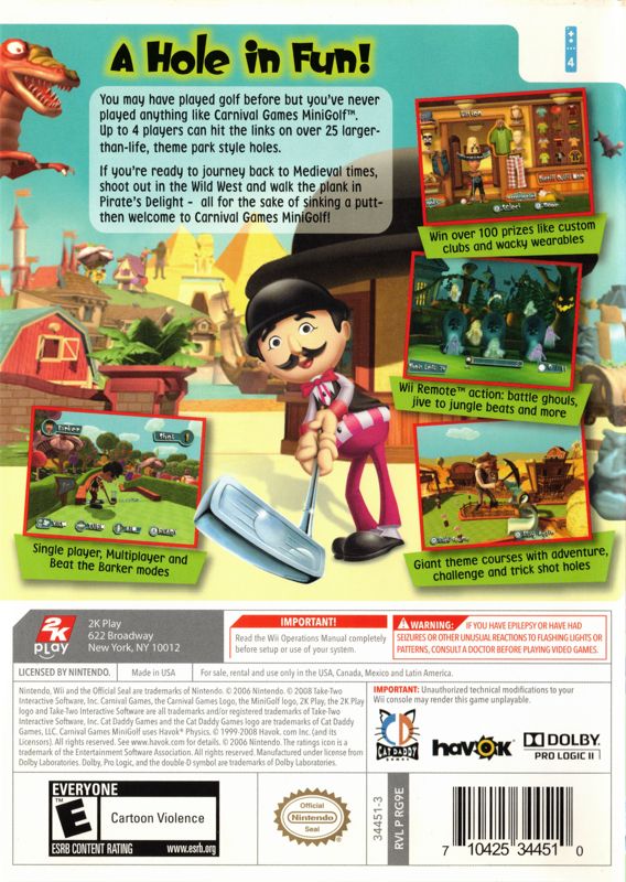 Carnival Games Mini Golf - Wii