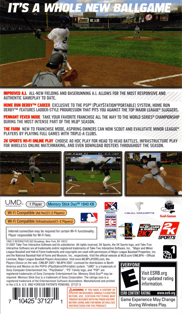 Major League Baseball 2K7 - PSP - Retro Island Gaming