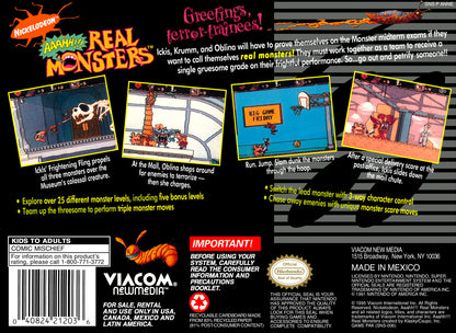 AAAHH Real Monsters - Super Nintendo - Retro Island Gaming