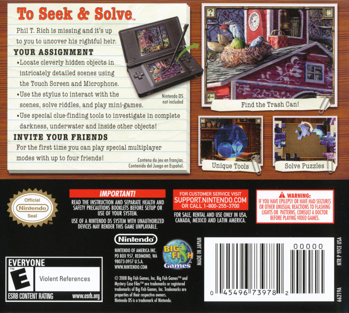 Mystery Case Files MillionHeir - Nintendo DS