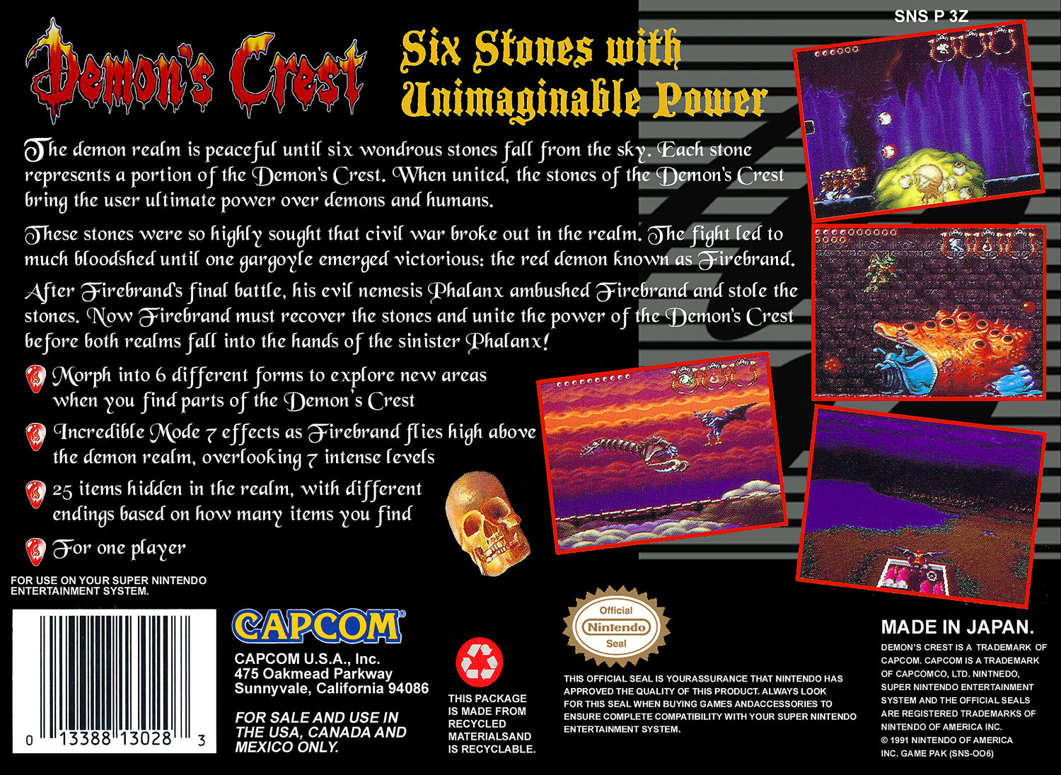 Demon's Crest - Super Nintendo