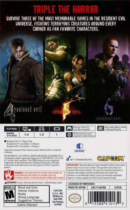 Resident Evil Triple Pack - Nintendo Switch - Retro Island Gaming