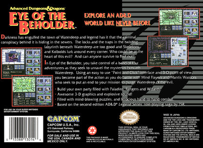 Advanced Dungeons & Dragons Eye of the Beholder - Super Nintendo - Retro Island Gaming