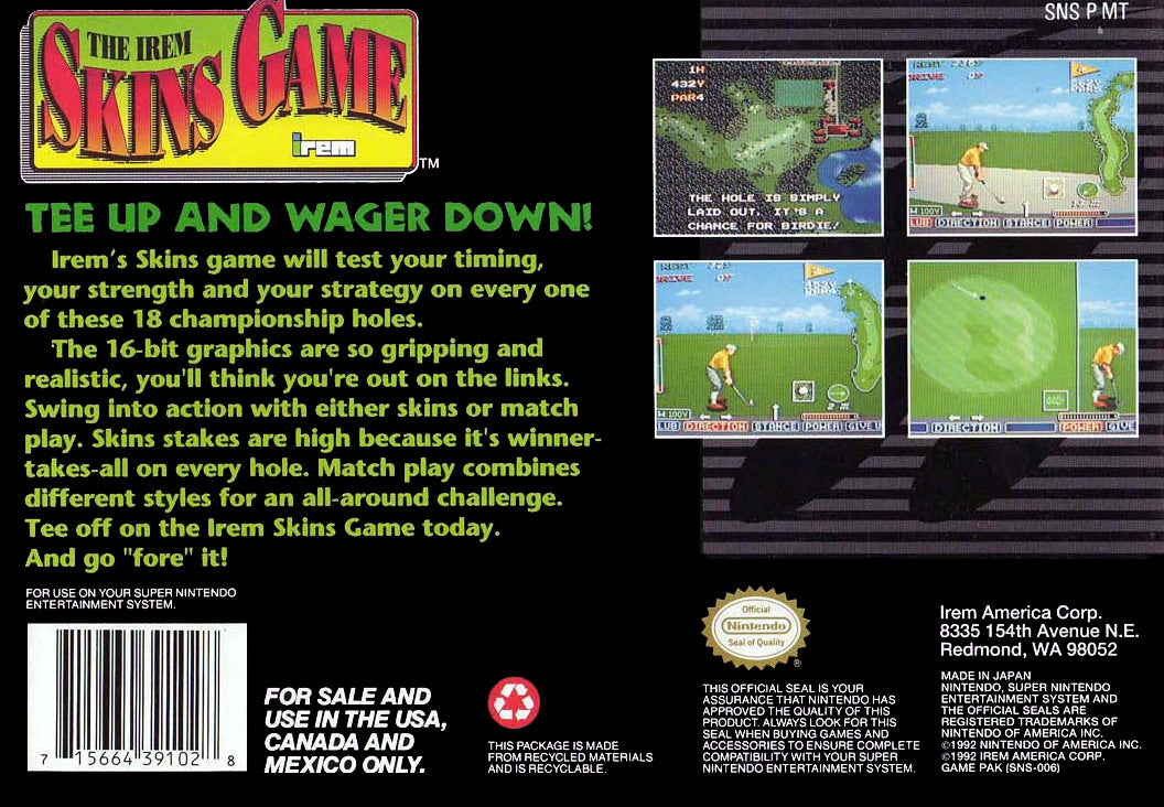 The IREM Skins Game - Super Nintendo
