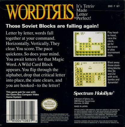 Wordtris - GameBoy - Retro Island Gaming