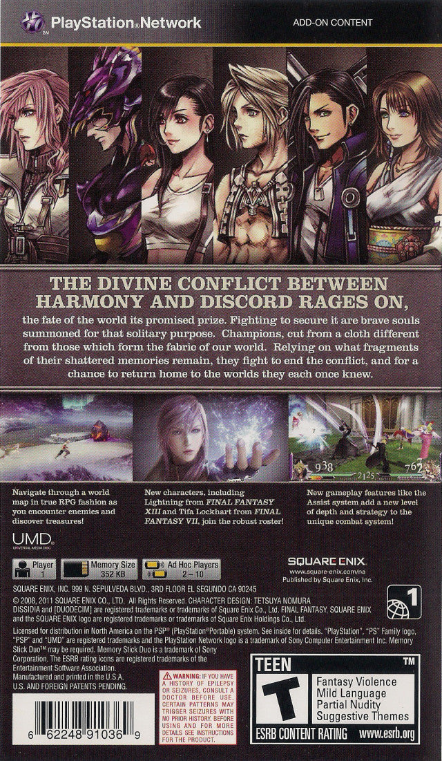 Dissidia 012: Duodecim Final Fantasy - PSP
