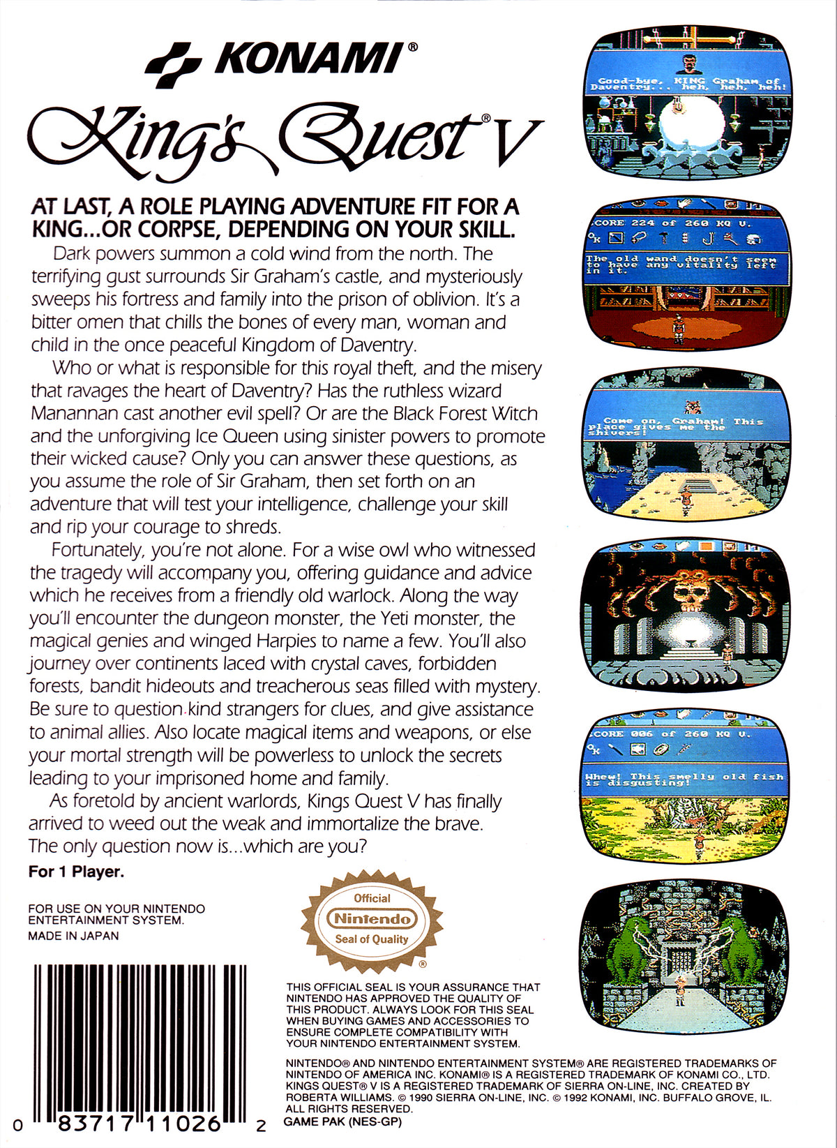 King's Quest V - NES