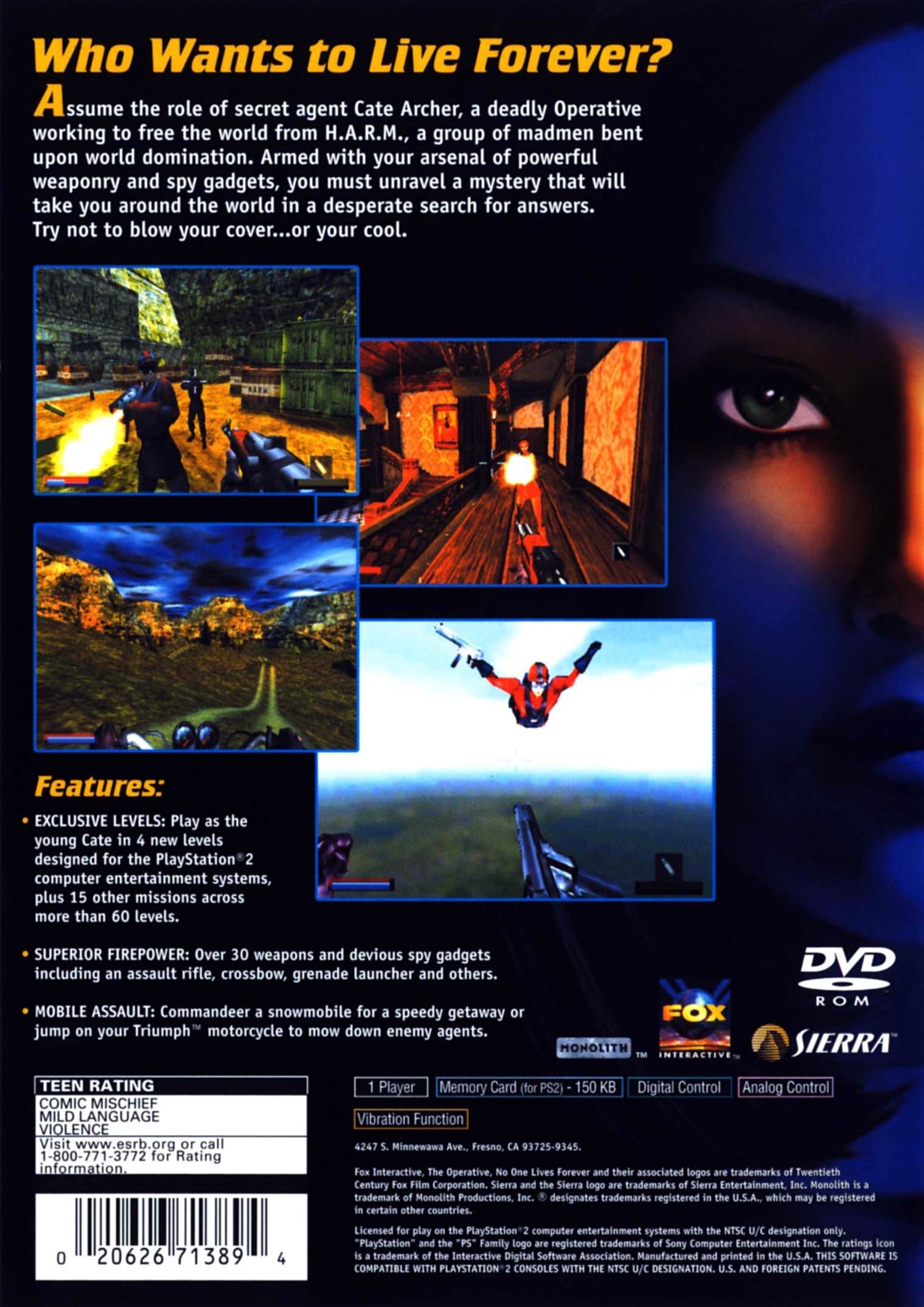 No One Lives Forever - Playstation 2