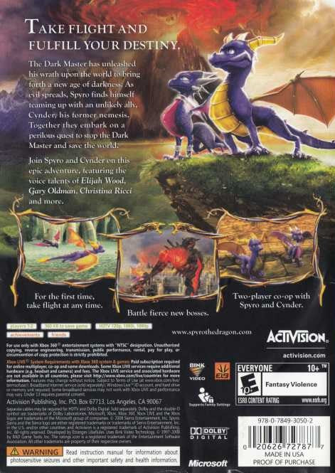 Legend of Spyro Dawn of the Dragon - Xbox 360