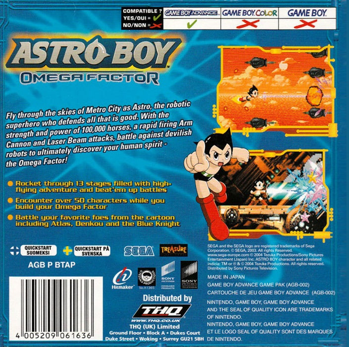 Astro Boy: Omega Factor - PAL GameBoy Advance