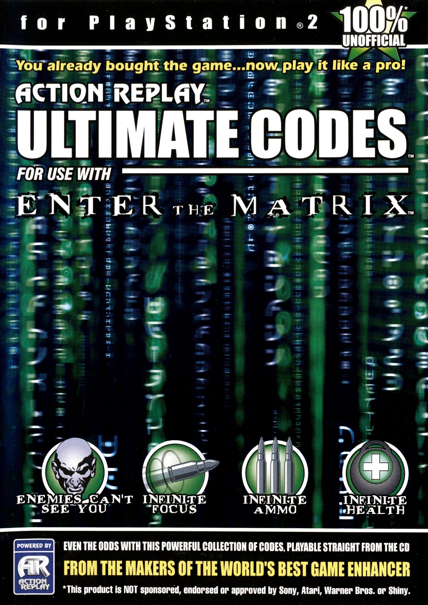 Action Replay Ultimate Codes: Enter The Matrix - Playstation 2