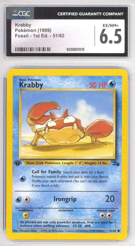 Krabby [1st Edition] #51 - Pokemon Fossil