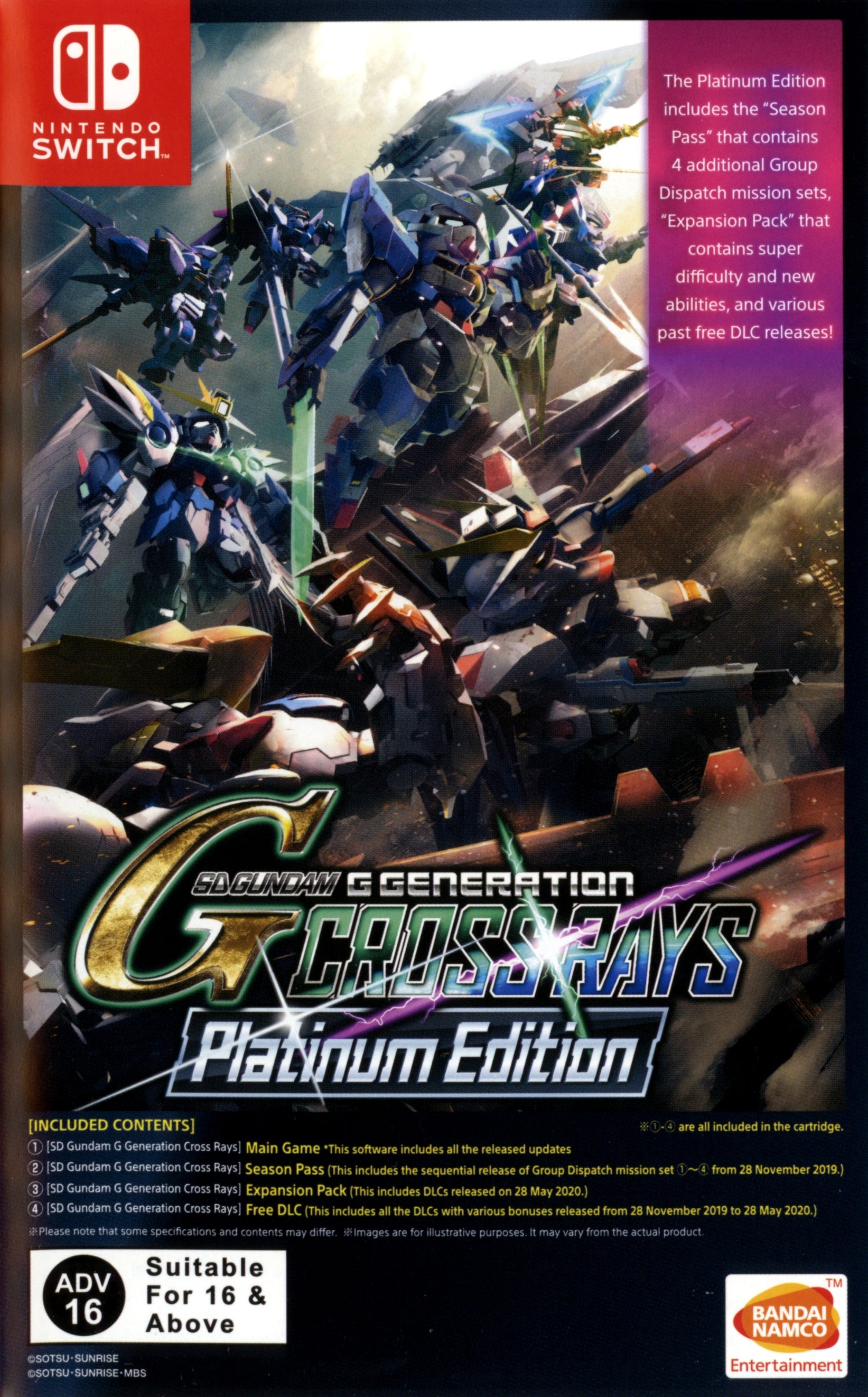SD Gundam G Generation Cross Rays [Platinum Edition] - JP Nintendo Switch