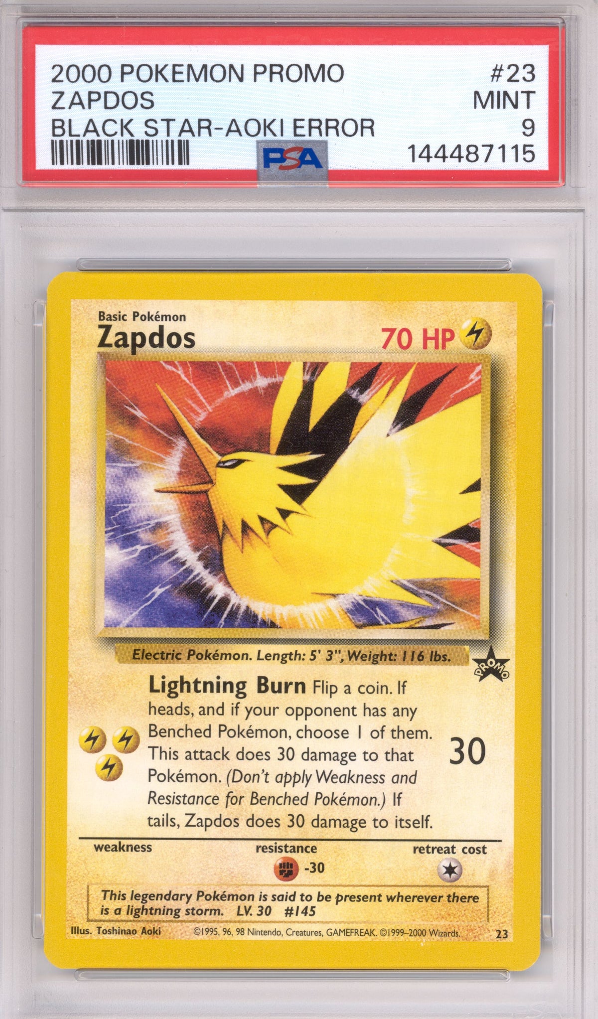 Zapdos #23 - Pokemon Promo