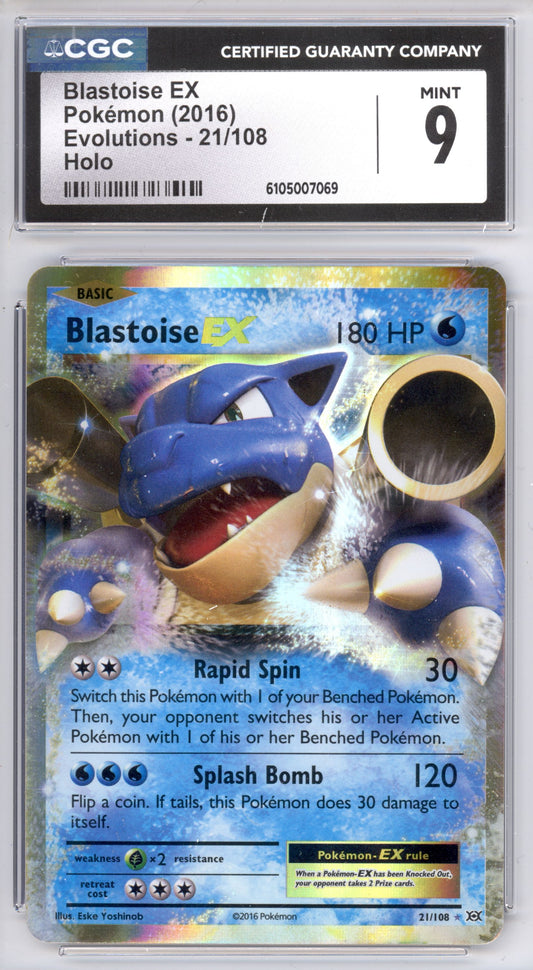 Blastoise EX #21 - Pokemon Evolutions