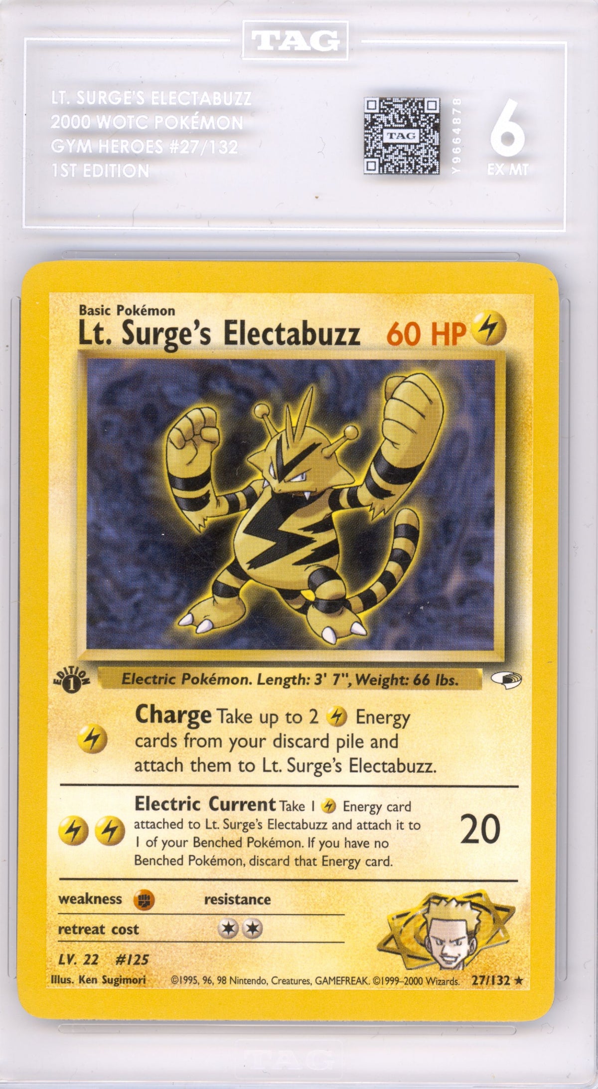 Lt. Surge's Electabuzz [1st Edition] 