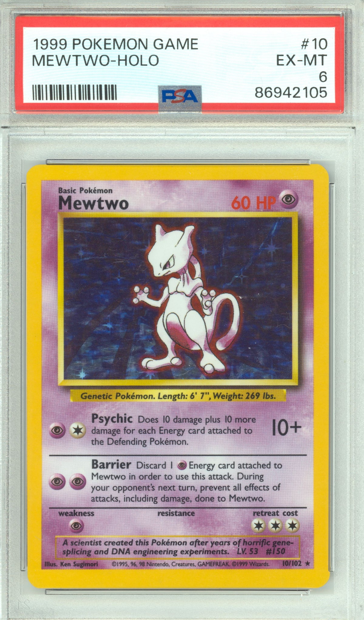 Mewtwo #10 - Pokemon Base Set - Retro Island Gaming