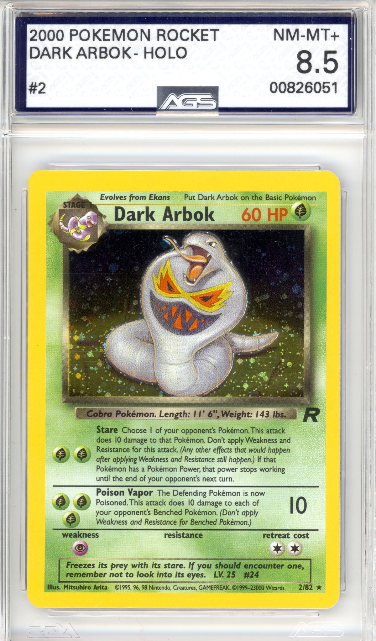 Dark Arbok - Unlimited Holofoil - Team Rocket - Retro Island Gaming