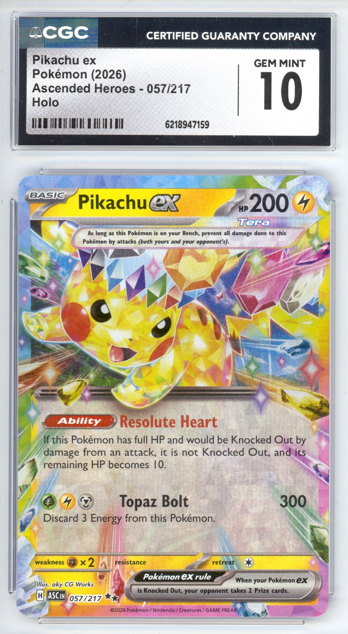 Pikachu ex - Holofoil - Ascended Heroes - Retro Island Gaming