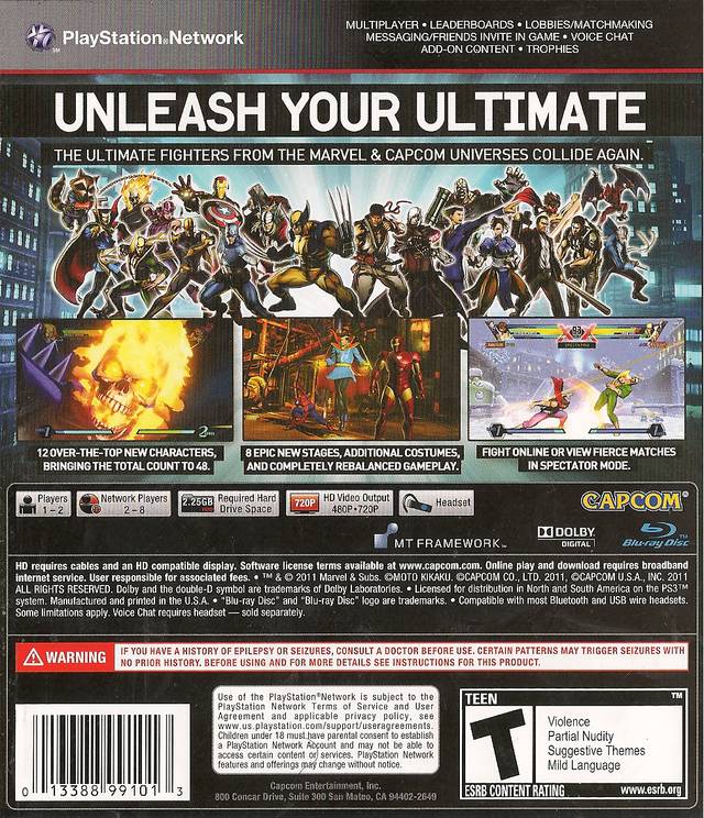 Ultimate Marvel vs Capcom 3 - Playstation 3