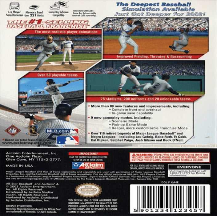 All-Star Baseball 2003 - GameBoy Advance
