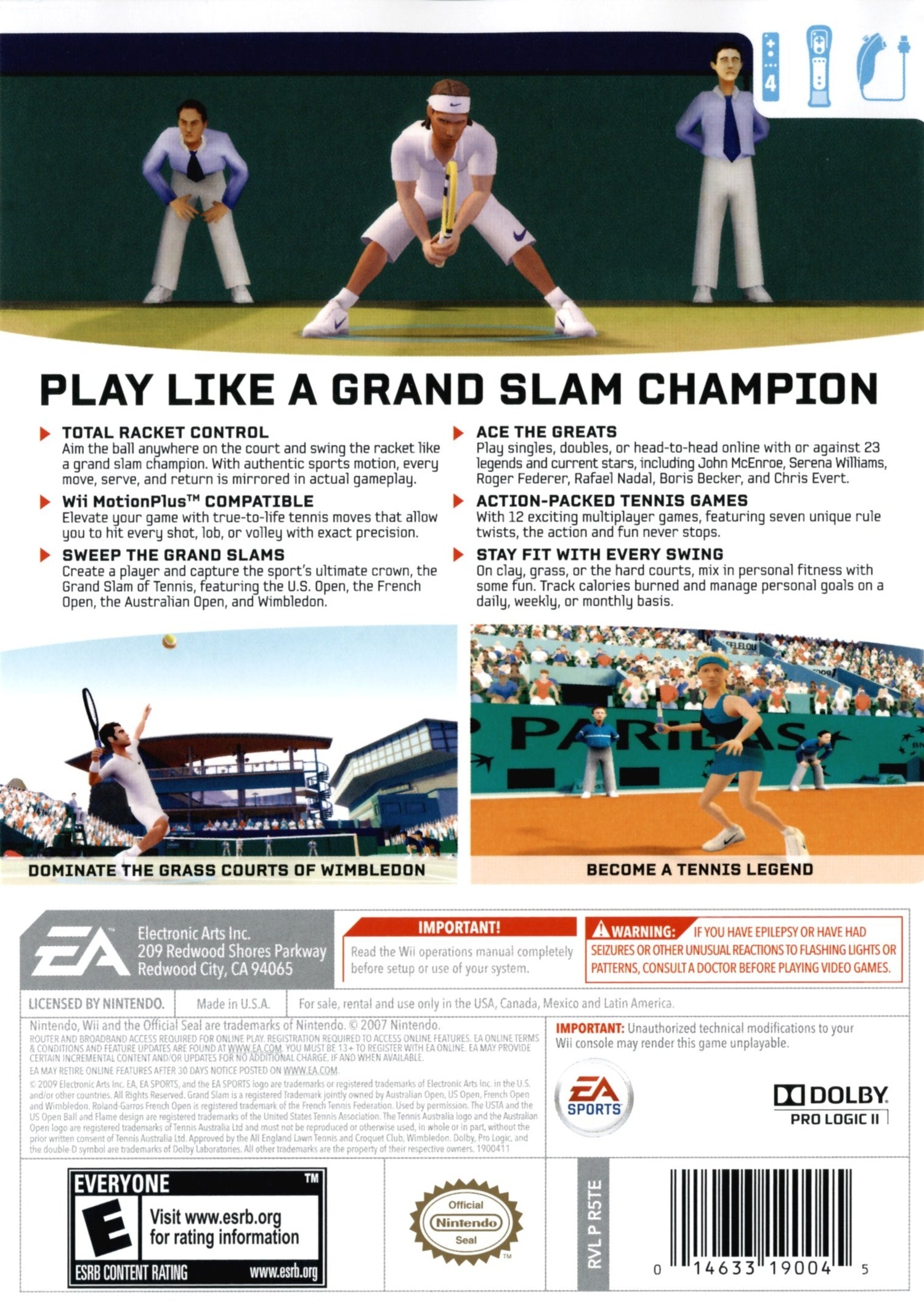 Grand Slam Tennis - Wii