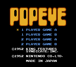 Popeye - NES