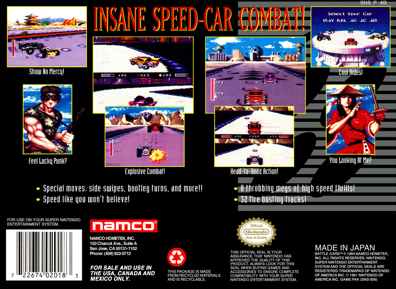 Battle Cars - Super Nintendo