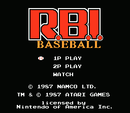 RBI Baseball - NES
