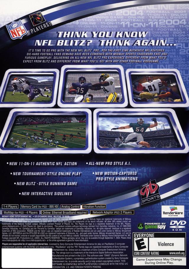 NFL Blitz Pro - Playstation 2