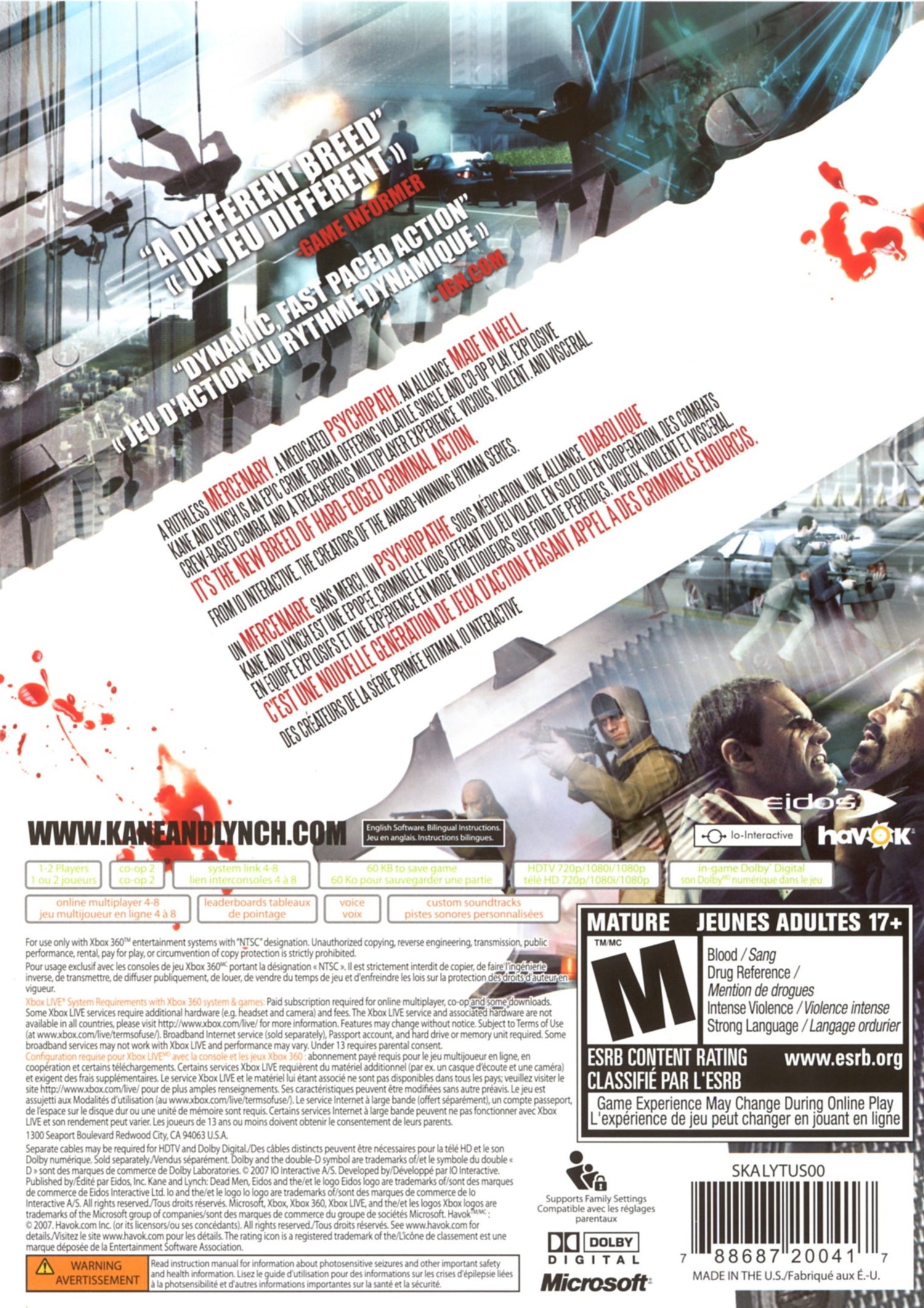 Kane & Lynch Dead Men - Xbox 360