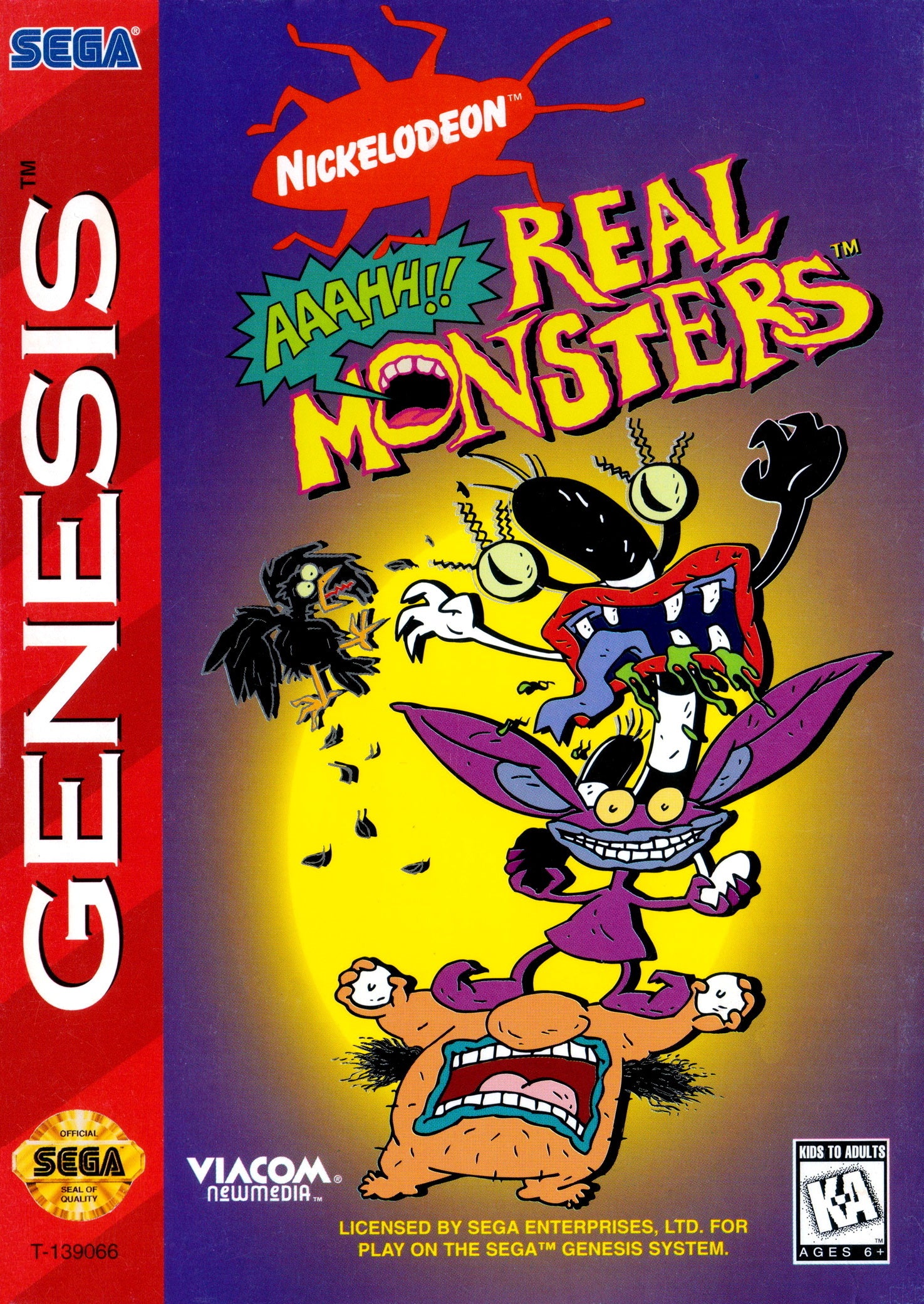 AAAHH Real Monsters - Sega Genesis