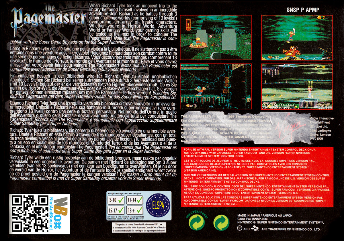 The Pagemaster - Super Nintendo