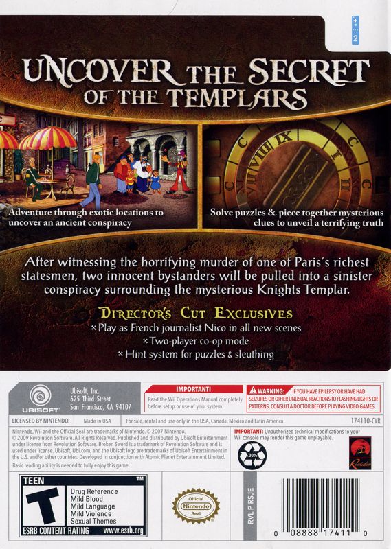 Broken Sword The Shadow of the Templars - Wii