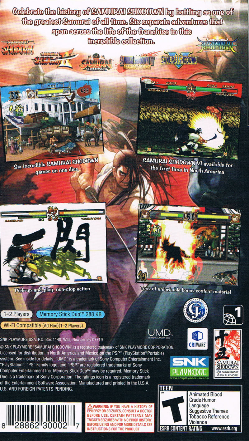 Samurai Shodown Anthology - PSP