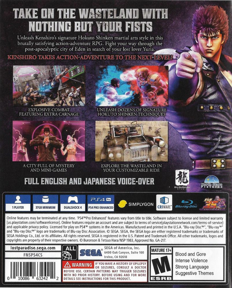 Fist of the North Star: Lost Paradise - Playstation 4