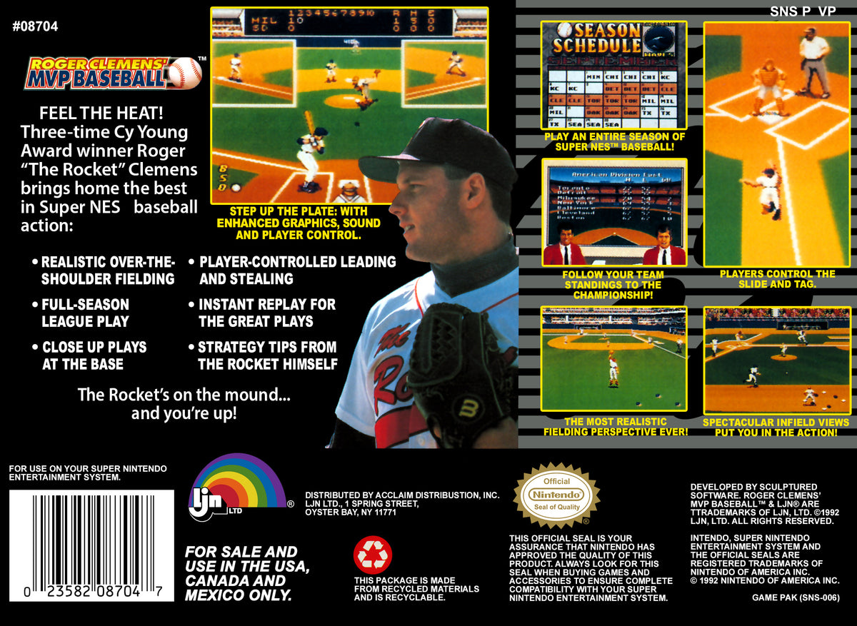 Roger Clemens' MVP Baseball - Super Nintendo