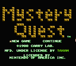 Mystery Quest - NES