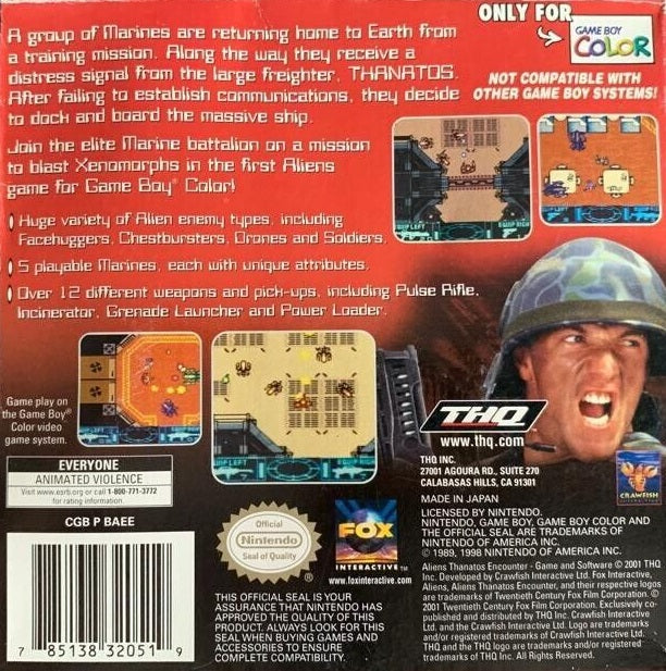 Aliens Thanatos Encounter - GameBoy Color