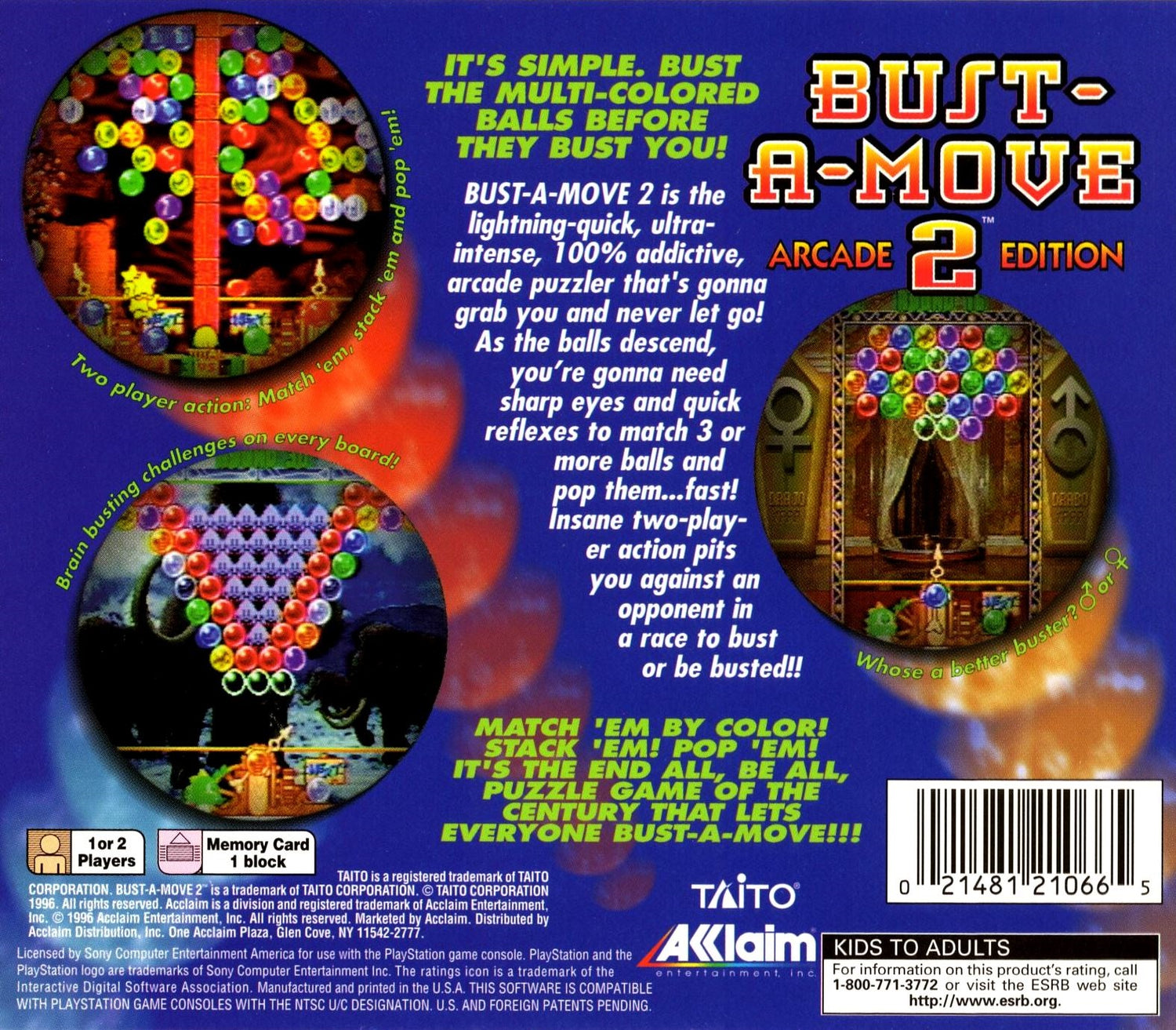 Bust-A-Move 2 - Playstation