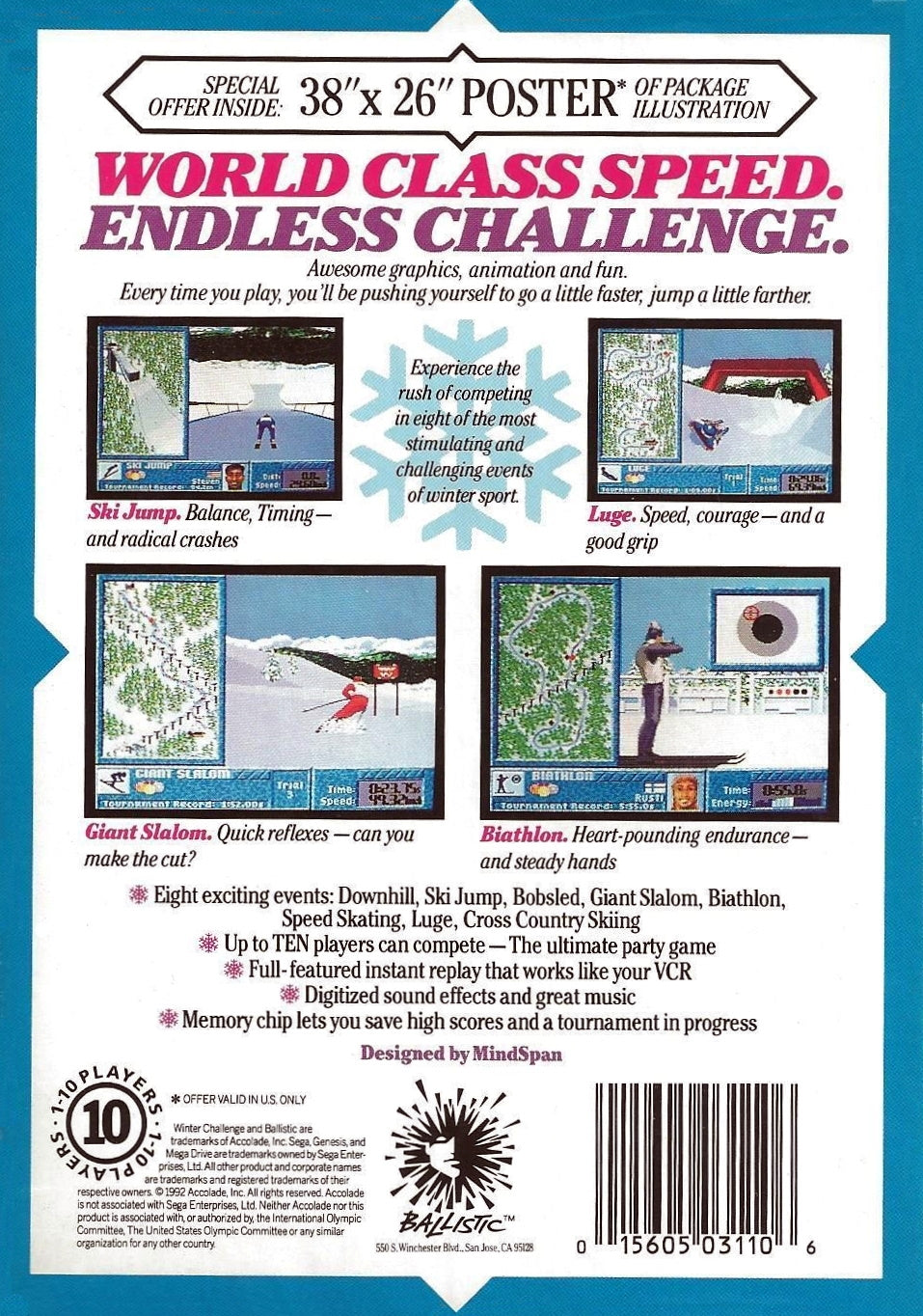 Winter Challenge - Sega Genesis - Retro Island Gaming