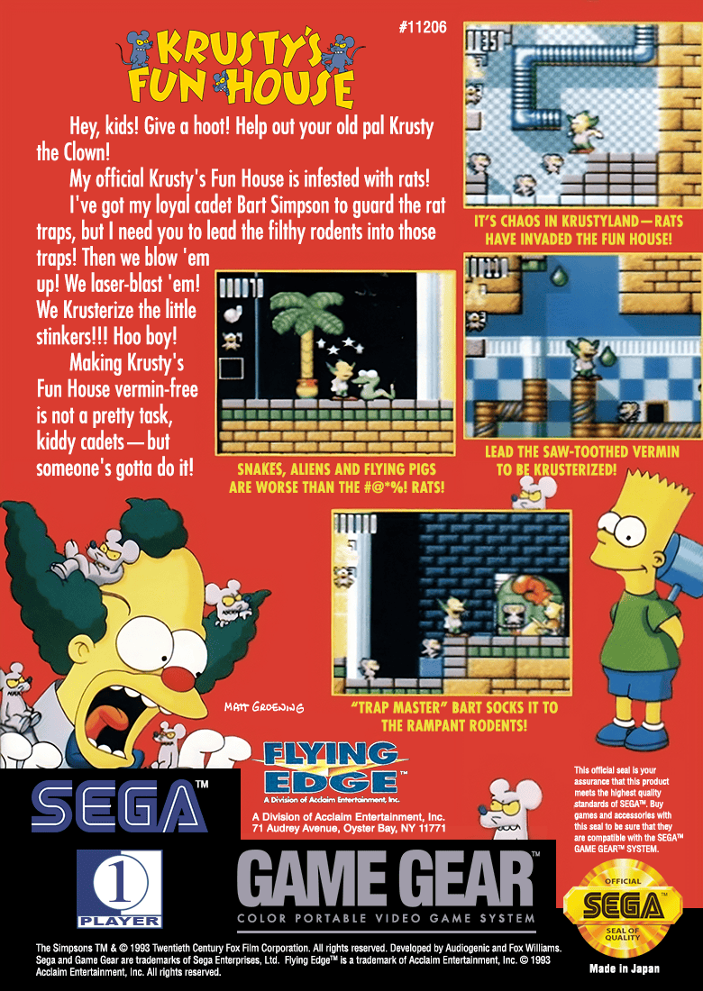 Krusty's Fun House - Sega Game Gear