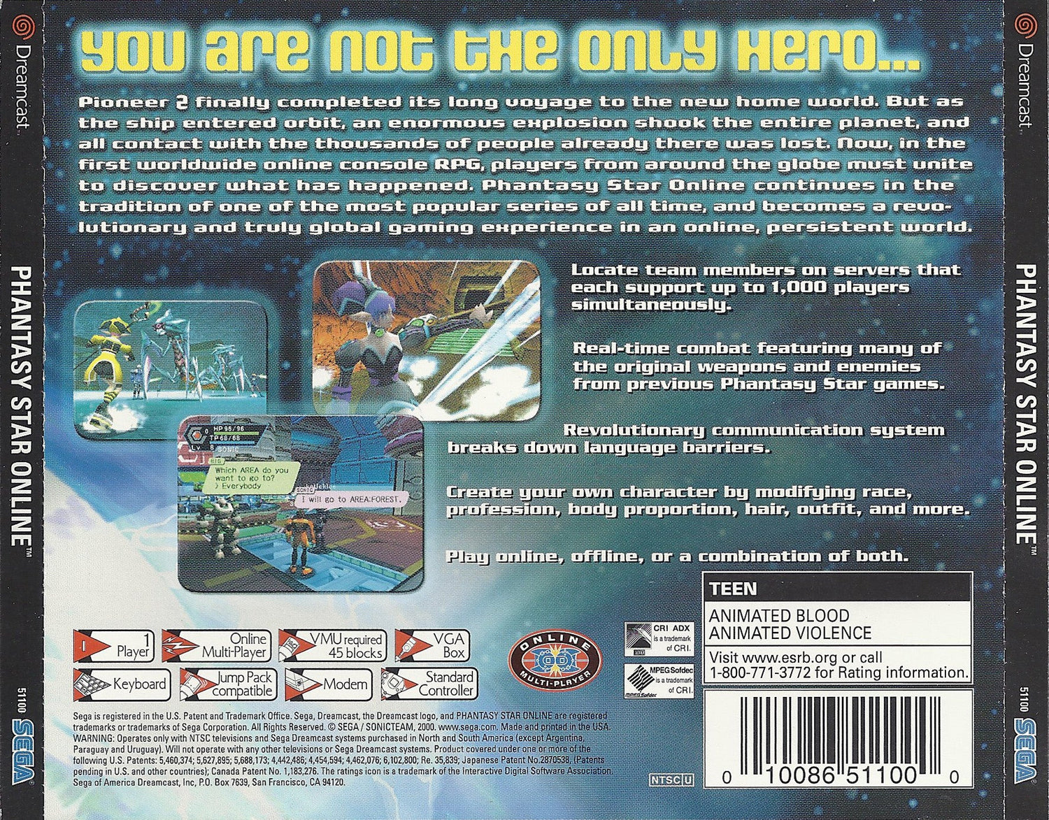 Phantasy Star Online - Sega Dreamcast